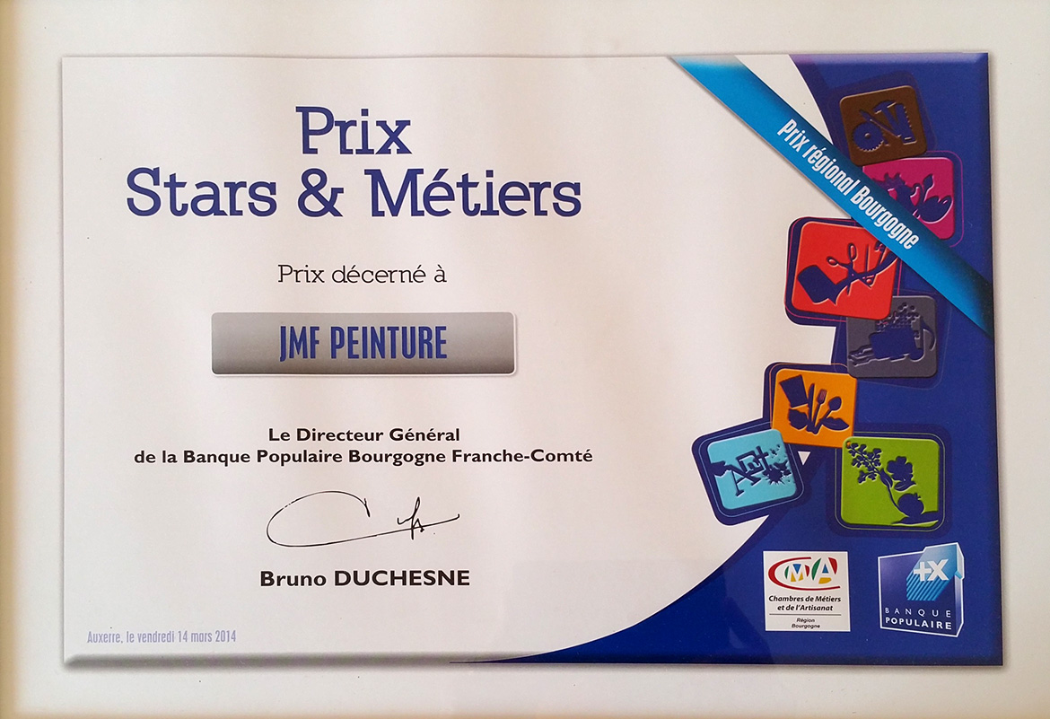 Prix Stars et Métiers - distinctions Jean Marc Fabre 2014